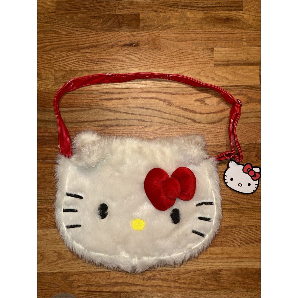 2010 Hello Kitty Loungefly Large Plush Purse NWT READ 17” Fuzzy Sanrio